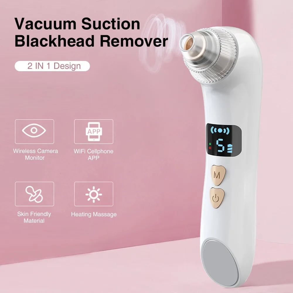 RUTAWZ Blackhead Remover Vacuum with Camera, Facial and Nose Pore Cleaner Pore Extractor Pimple Extractor,6 Probes Blackhead Vacuum Cleaners Kit Electric Acne Extractor, Skin Care Tool