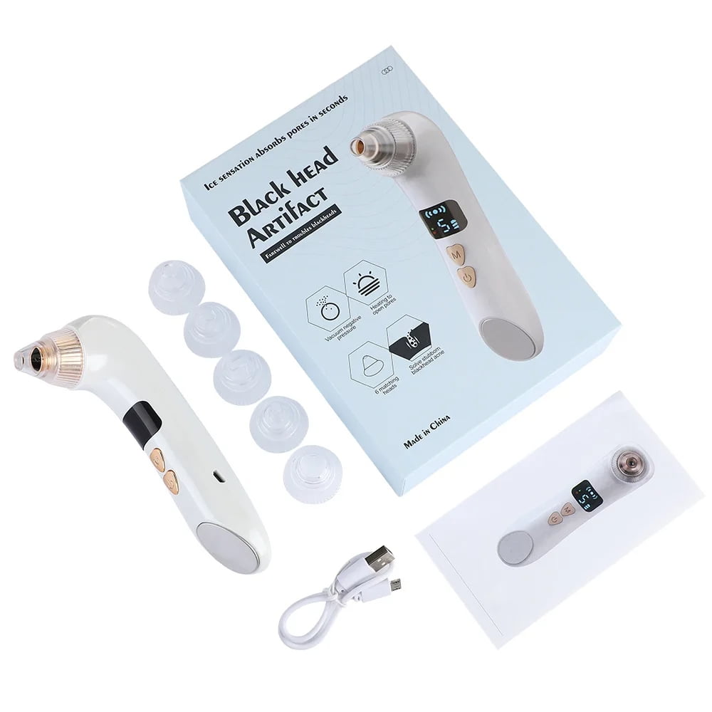 RUTAWZ Blackhead Remover Vacuum with Camera, Facial and Nose Pore Cleaner Pore Extractor Pimple Extractor,6 Probes Blackhead Vacuum Cleaners Kit Electric Acne Extractor, Skin Care Tool