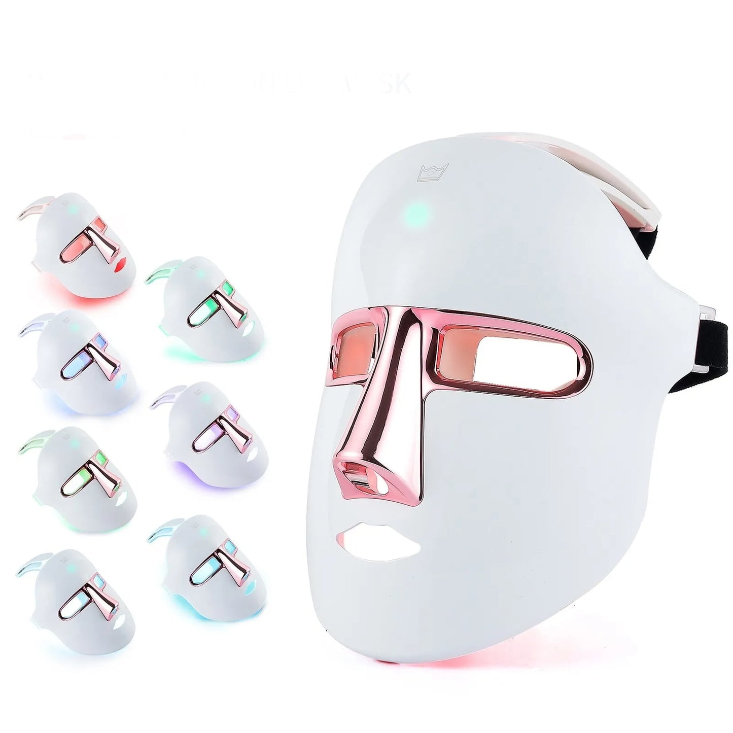 RUTAWZ LED Face Mask Light Therapy Skin Beauty Machine, 7 Color LED Light Therapy Facial Skin Care Mask, Face Mask for Removal Wrinkle Anti Aging Anti-Acne with Face