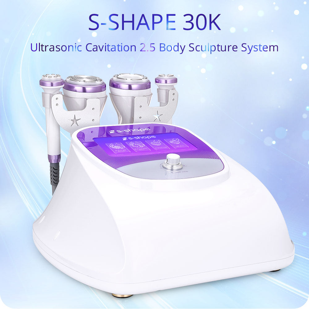S Shape 30K Cavitation 2.5 Machine With Radio Frequency For Body Slimming and Skin Tightening