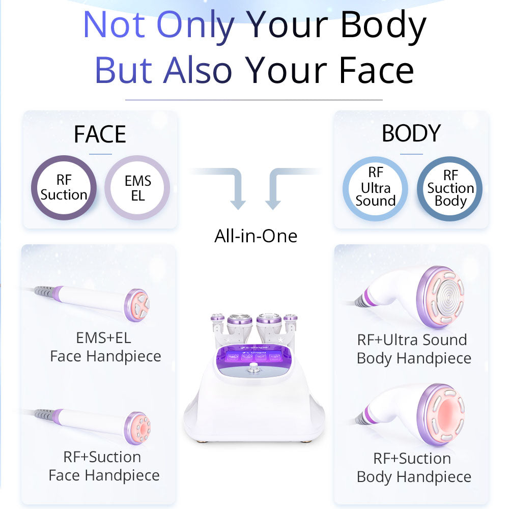S Shape 30K Cavitation 2.5 Machine With Radio Frequency For Body Slimming and Skin Tightening