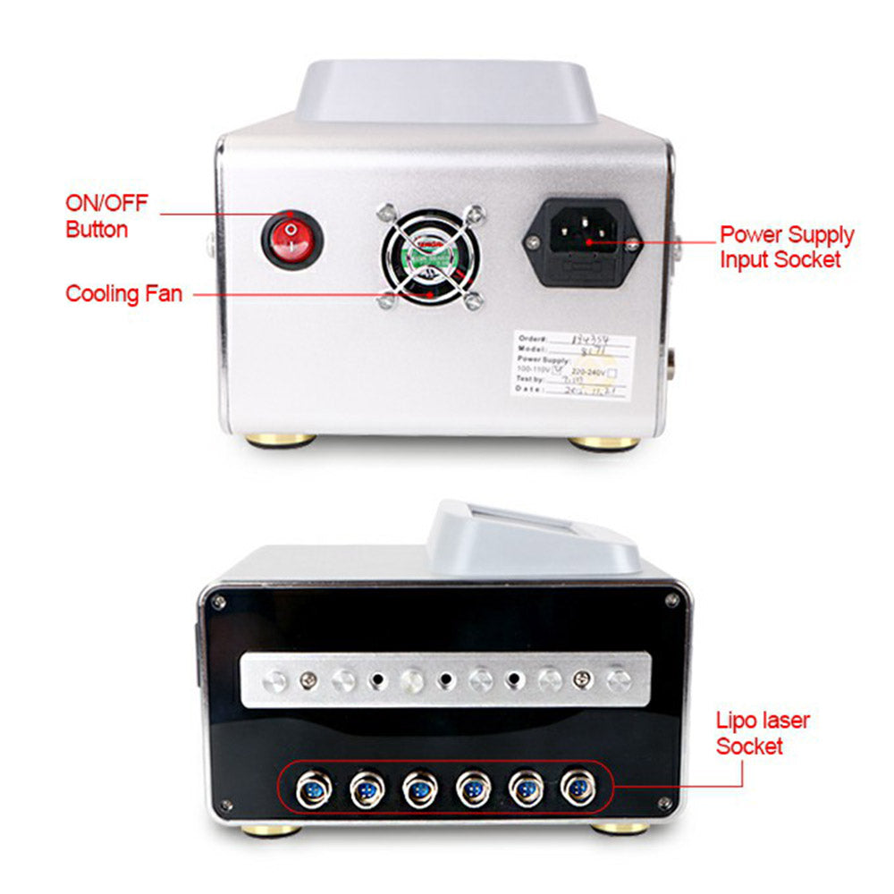 New 650NM LED Laser 5MW LED Laser Slimming Machine 4big 2 Small Pads 320MW