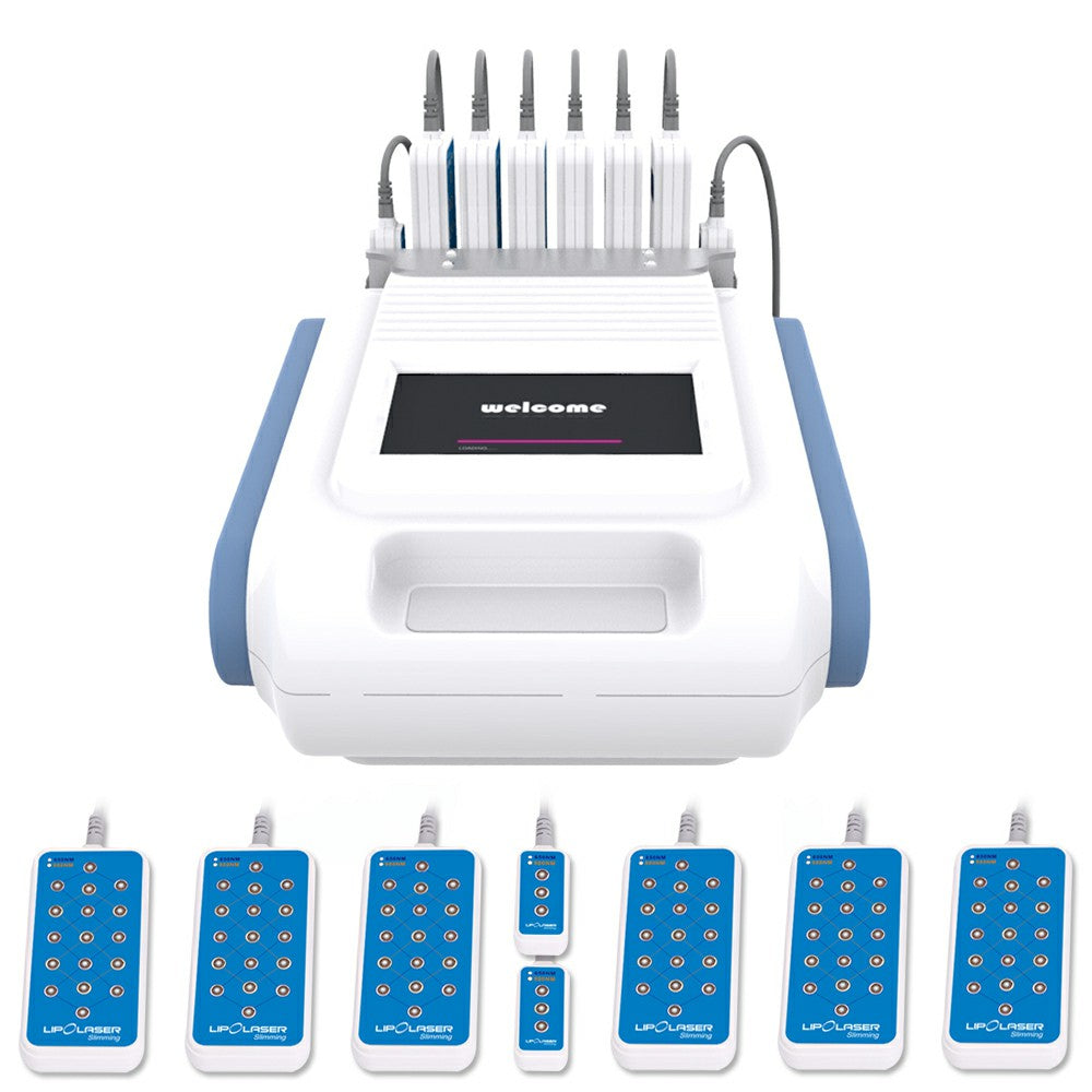 Dual Wavelength 650nm & 980nm Diode  Lipo Lase Slimming Machine 6big 2small Pad