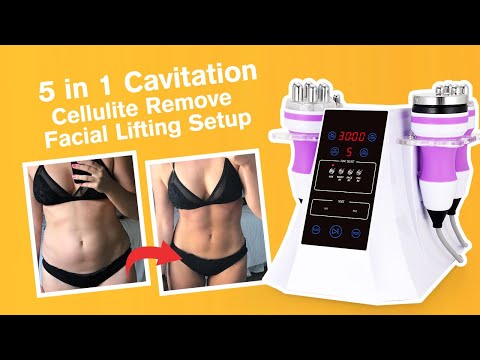 Load and play video in Gallery viewer, 5 In 1 Ultrasonic Cavitation Vacuum Radio Frequency Body Slimming Skin Lifting Beauty Machine