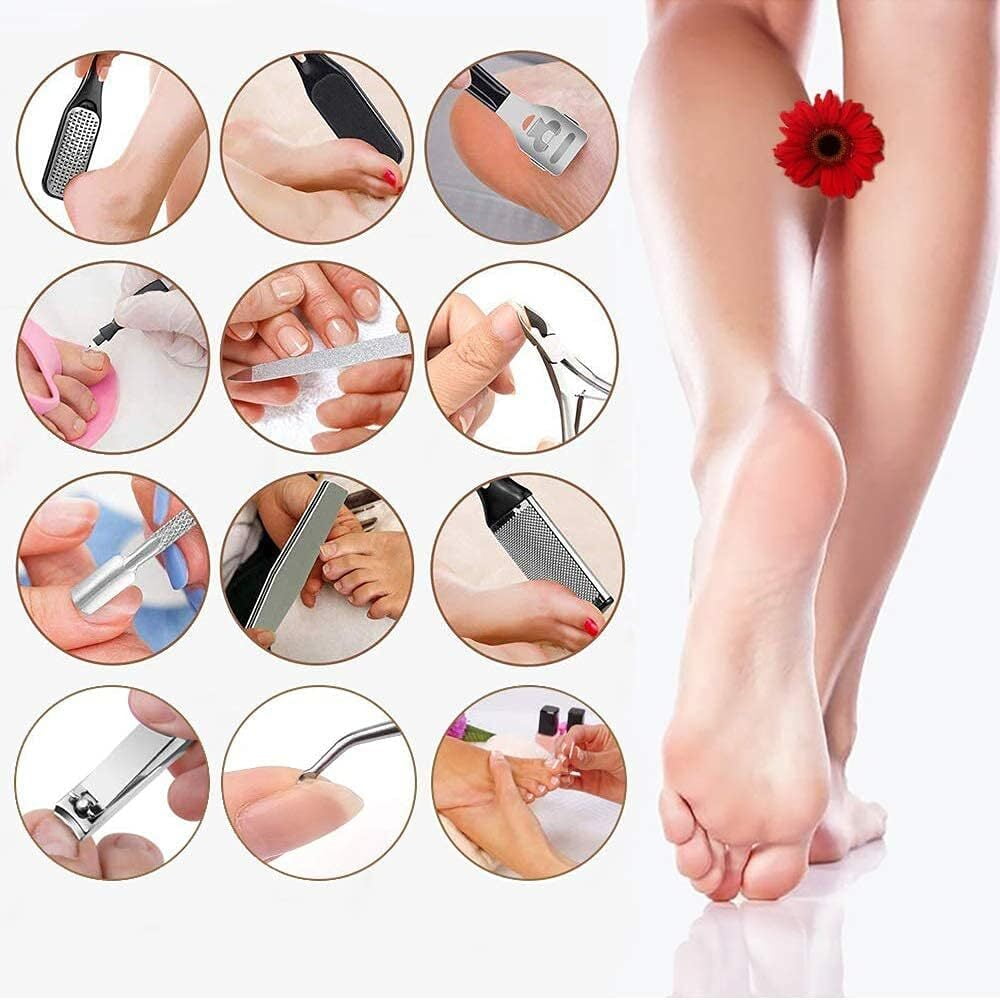 Aristorm Electric Callus Remover for Feet (with Dander Vacuum Cleaner), Quartz, Rechargeable Foot Pedicure Tools Foot File, Professional Foot Care Kit Deadskin Remover with 3Heads, 2Speed