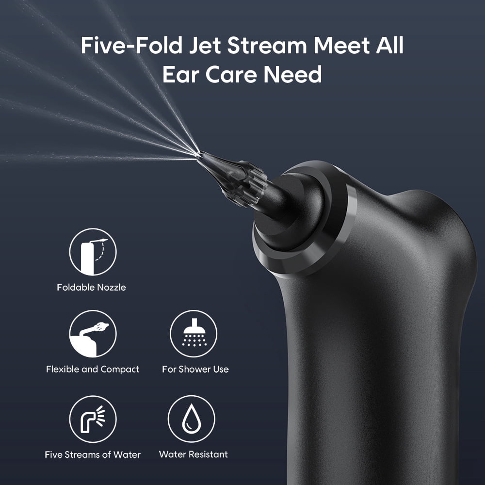 Ear Wax Removal, Electric Ear Wax Removal Kit, Ear Cleaning Kit with 4 Pressure Modes, Basin & 10 Tips,Safe & Effective for Ear Wax for Kids, Men and Women, Family Use