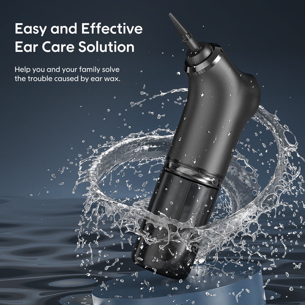Ear Wax Removal, Electric Ear Wax Removal Kit, Ear Cleaning Kit with 4 Pressure Modes, Basin & 10 Tips,Safe & Effective for Ear Wax for Kids, Men and Women, Family Use