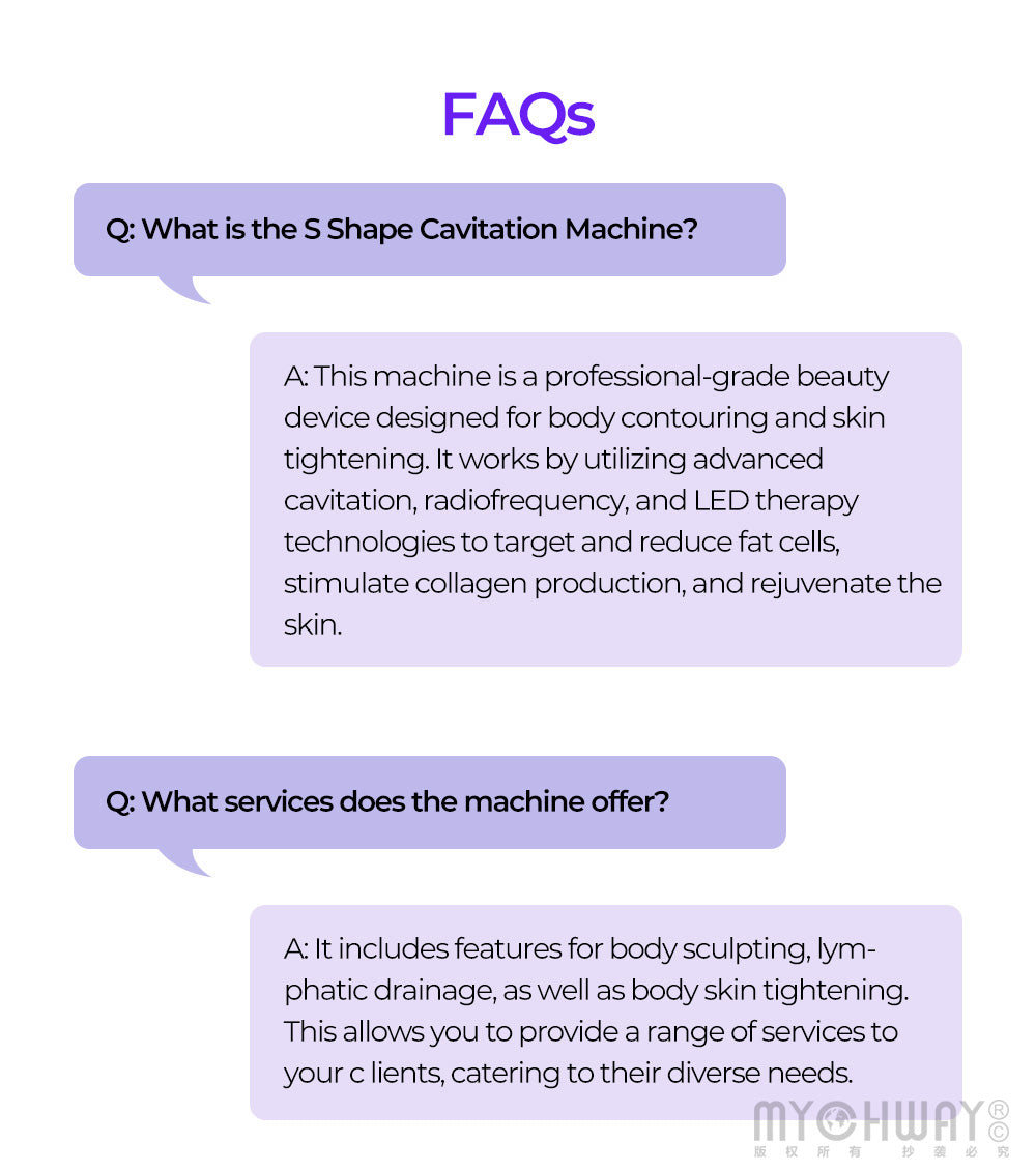 4-in-1 S Shape Cavitation Machine Body Contouring For Professional Use