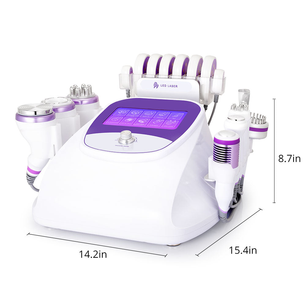10IN1 Aristorm 40k Cavitation 2.5 Radio Frequency Skin Tightening Ultrasound Blackhead Removal Skin Scrubber Facial Machine