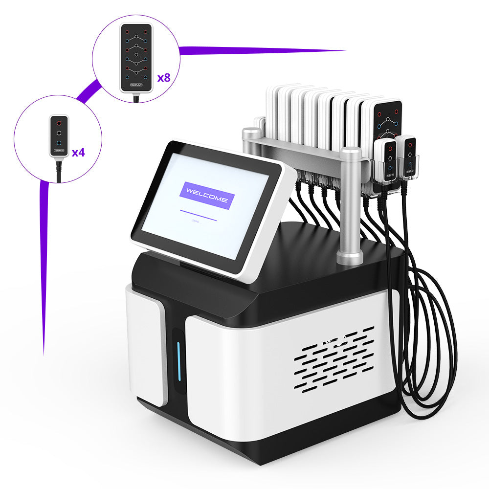 6D Lipo Laser Pads Machine With 6 Wavelengths 12 160mW Pads For Body Sculpting Body slimming Body Contouring