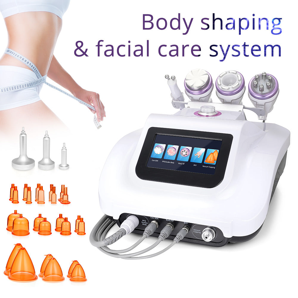 New 80k Ultrasonic Cavitation Radio Frequency Face Lift Weight Loss Vacuum Cupping Therapy Machine