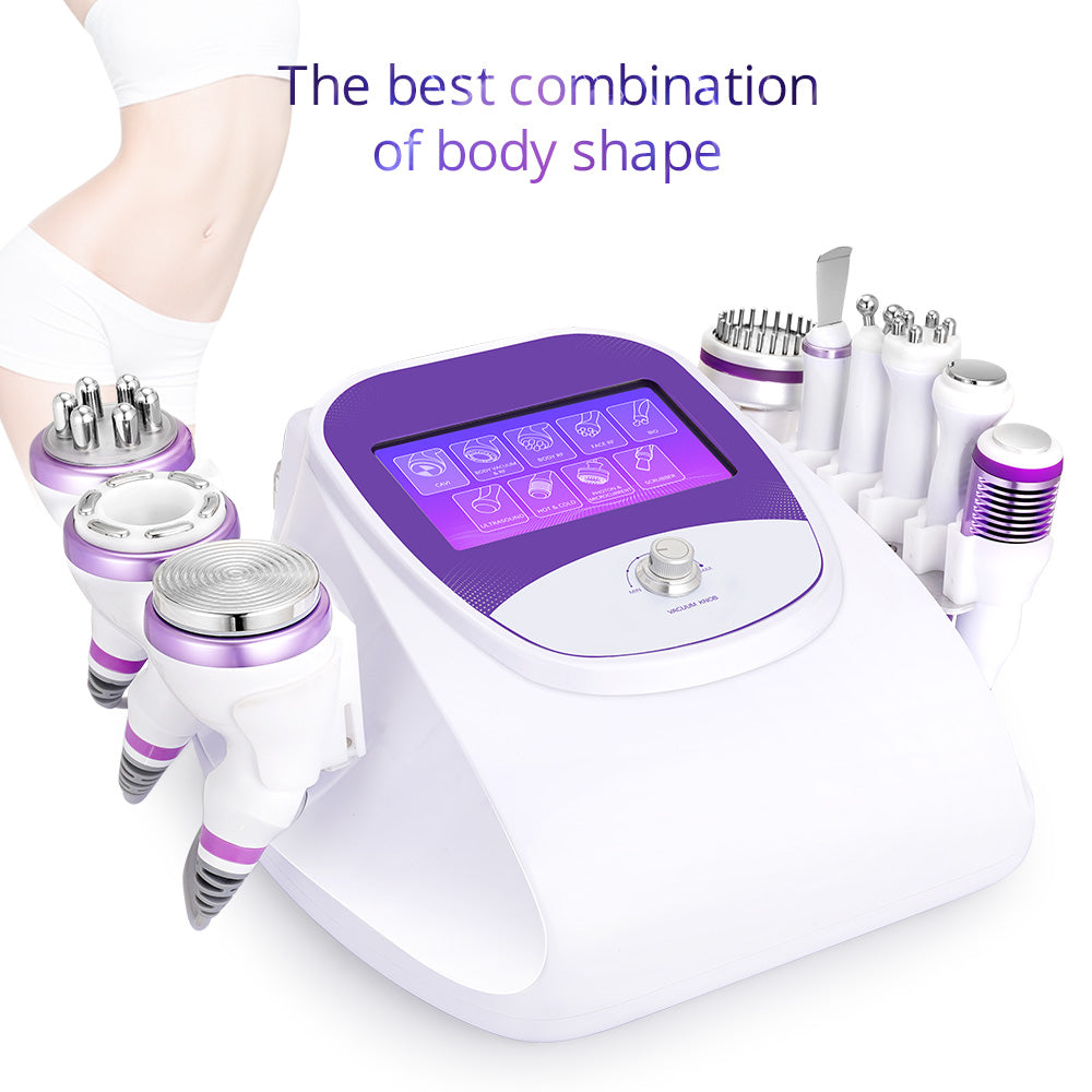 9 IN 1 Cavitation 2.5 Ultrasonic 40K Radio Frequency Ultrasound Skin Care Lifting Body Slimming Cellulite Reduction Machine