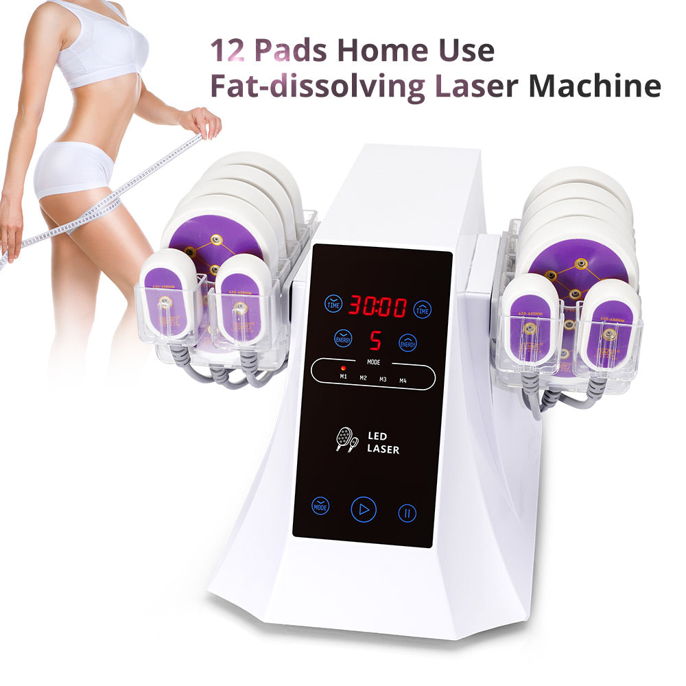 12 Pads 5NW Lipo Laser Body Slimming Fat Burning Beauty Spa Machine