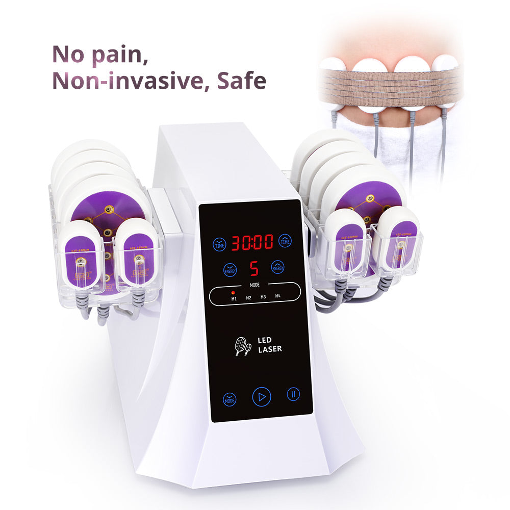 12 Pads 5NW Lipo Laser Body Slimming Fat Burning Beauty Spa Machine