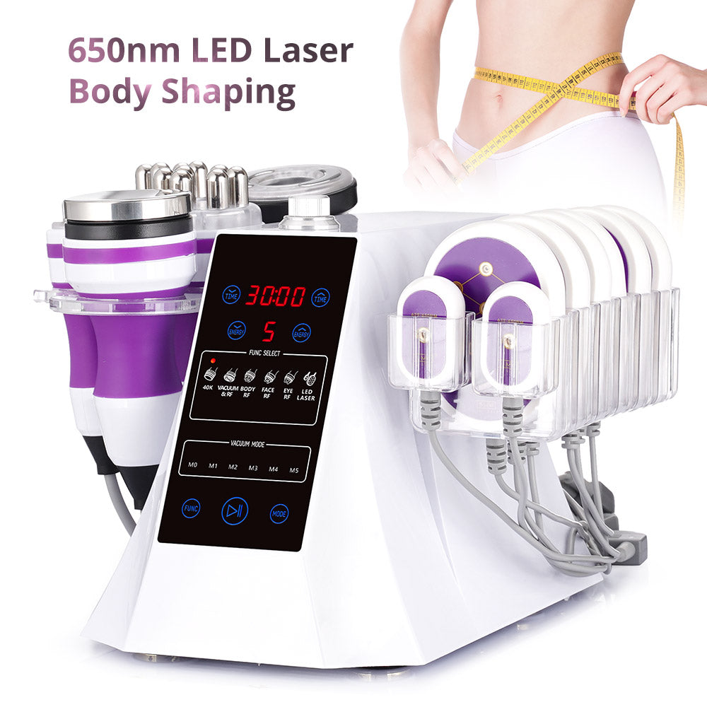 Black Friday 6 In 1 Cavitation 2.0 40K Machine With Red Light Therapy Belt