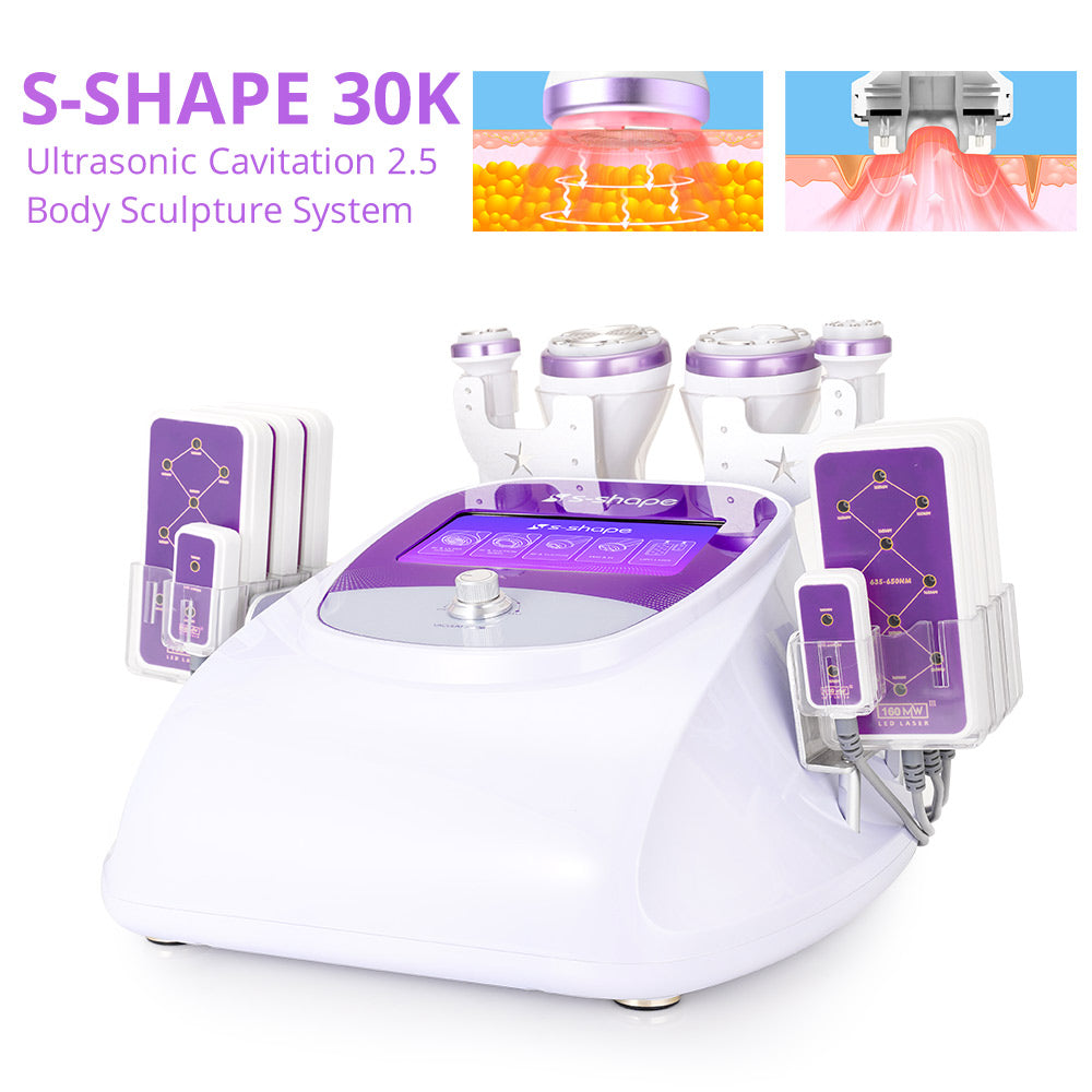 New 30K Cavitation S Shape Machine with 160MW Lipo Laser