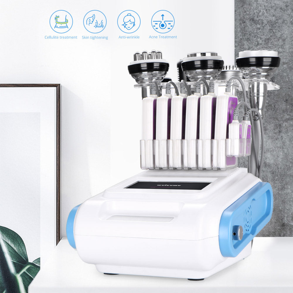 High Quality 9 In 1 Ultrasonic 40K Cavitation Vacuum Radio Frequency Photon Hot&Cold Hammer Laser Slimming