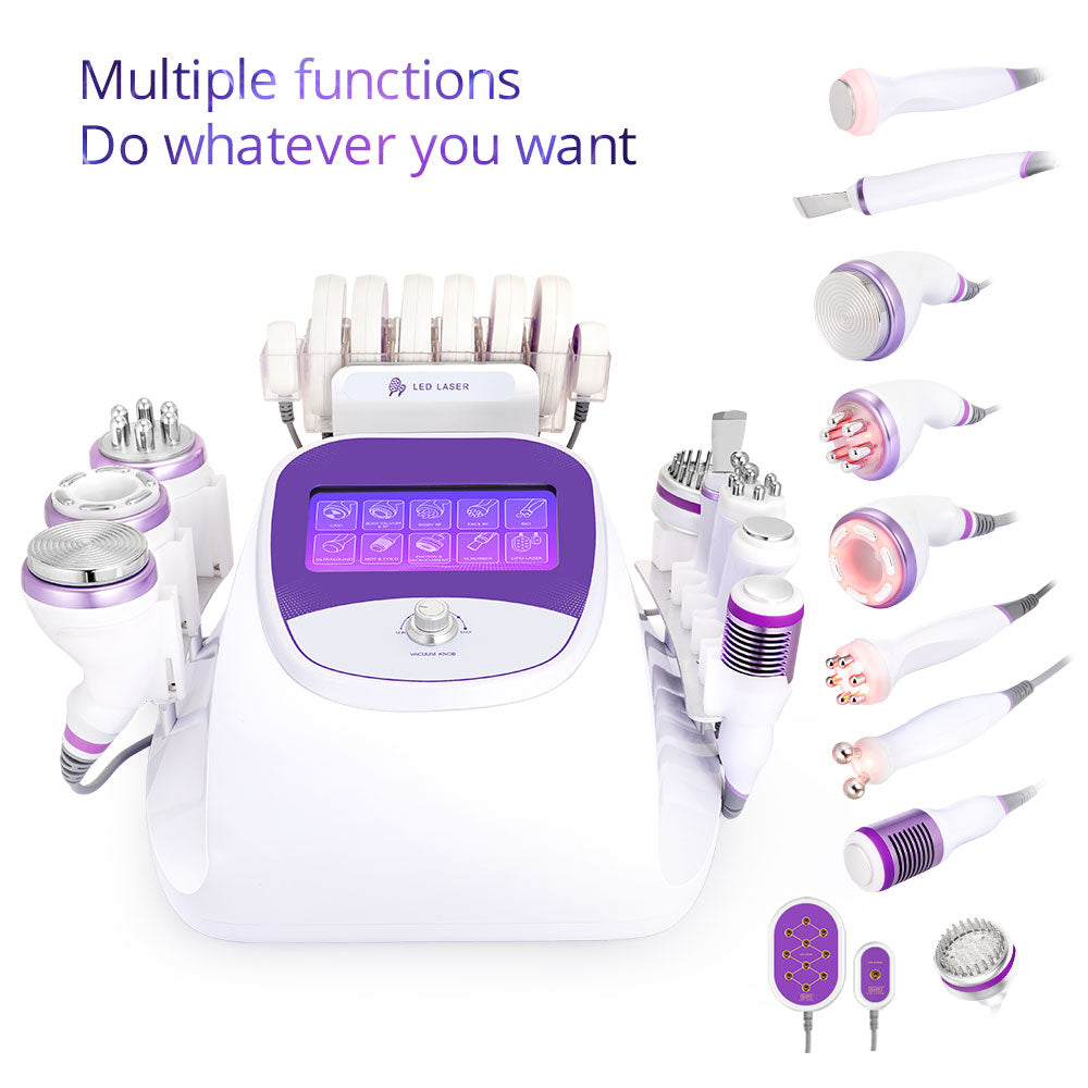 10IN1 Aristorm 40k Cavitation 2.5 Radio Frequency Skin Tightening Ultrasound Blackhead Removal Skin Scrubber Facial Machine