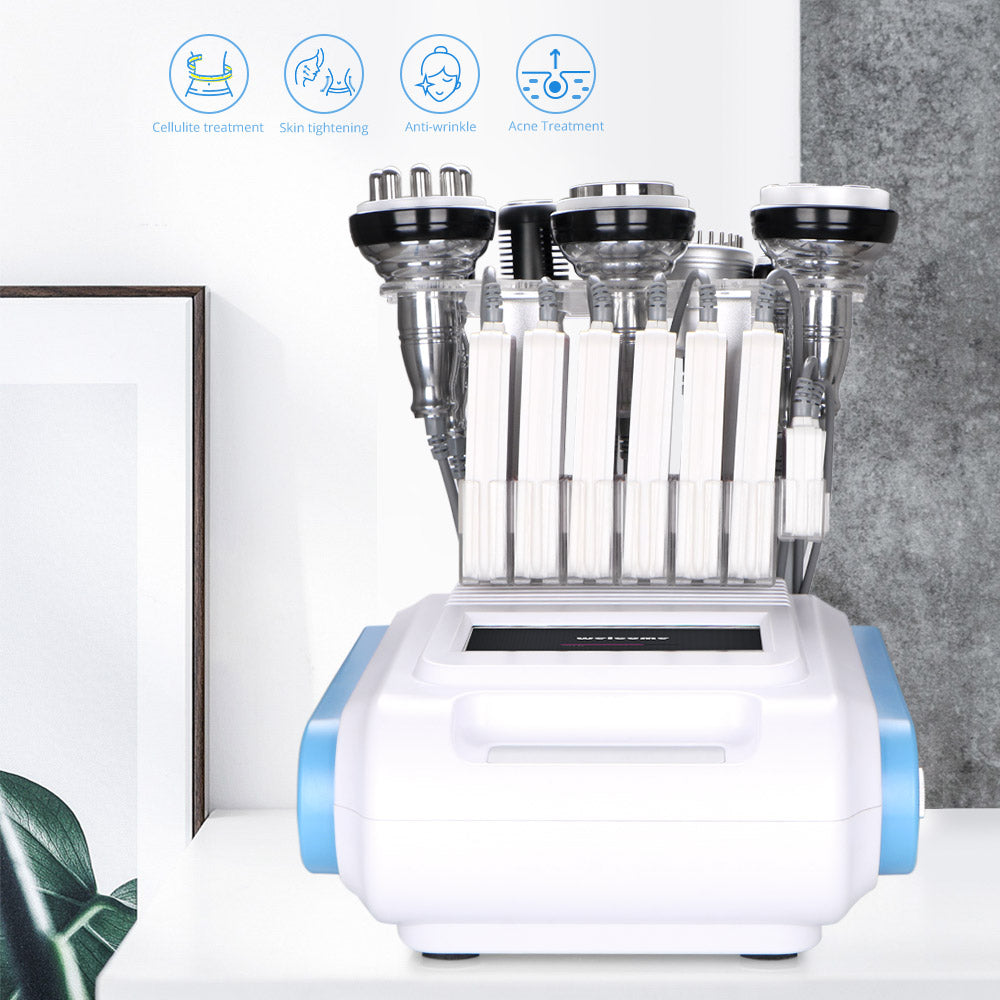 High Quality 9 In 1 Ultrasonic 40K Cavitation Vacuum Radio Frequency Photon Hot&Cold Hammer Laser Slimming