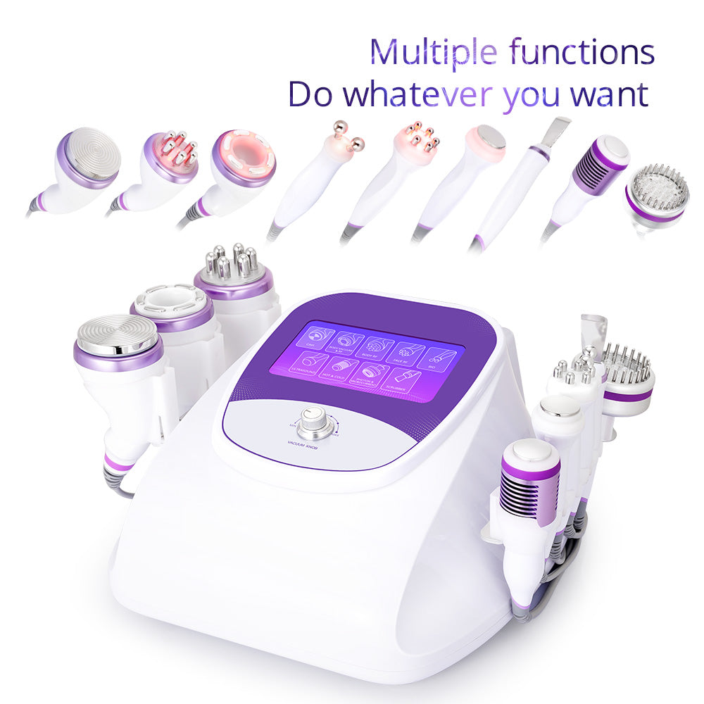 9 IN 1 Cavitation 2.5 Ultrasonic 40K Radio Frequency Ultrasound Skin Care Lifting Body Slimming Cellulite Reduction Machine