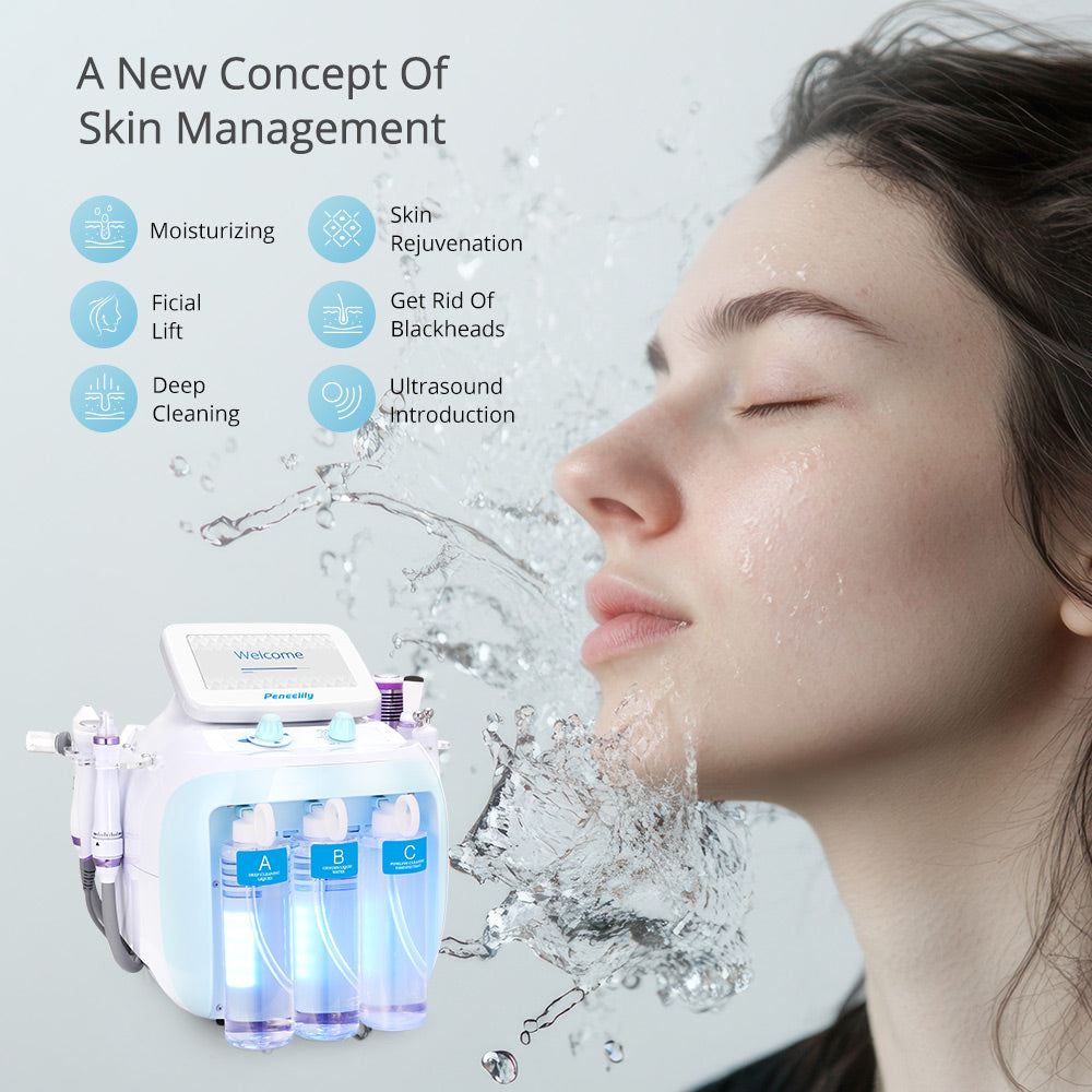 7-in-1 Facial Cleaner Hydro Dermabrasion Spa Dermabrasion Ultrasound Skin Care Beauty Machine