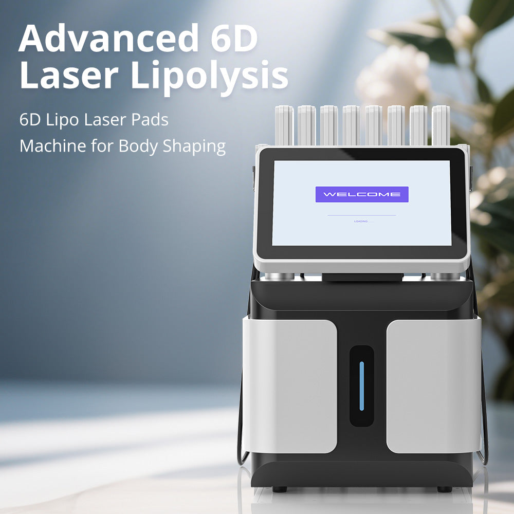 6D Lipo Laser Pads Machine With 6 Wavelengths 12 160mW Pads For Body Sculpting Body slimming Body Contouring