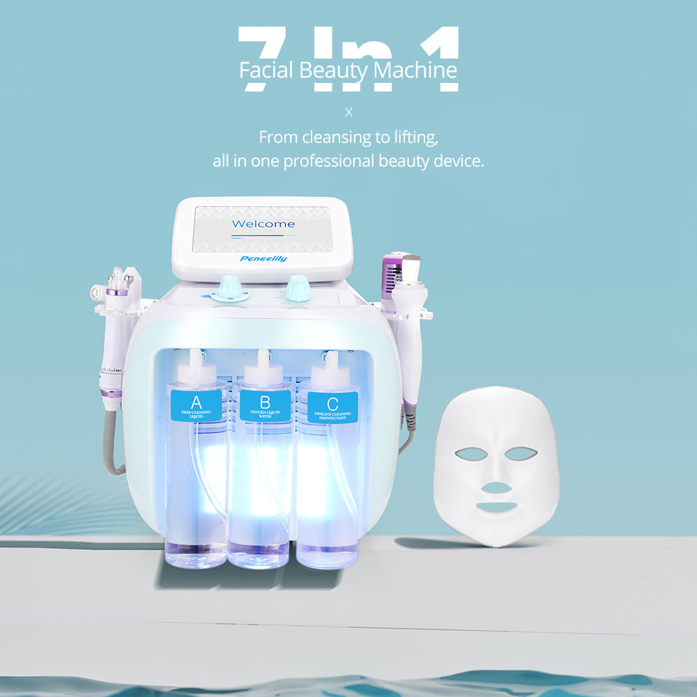 7-in-1 Facial Cleaner Hydro Dermabrasion Spa Dermabrasion Ultrasound Skin Care Beauty Machine