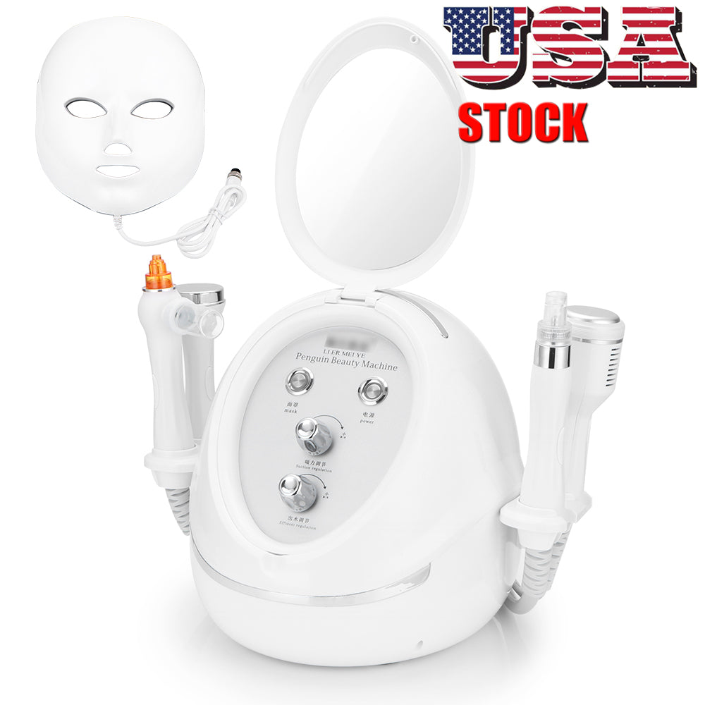 5 In1 Ultrasound  LED Photon Skin Srubber Dermabrasion Skin Care Acne Removal Machine - Suerbeaty