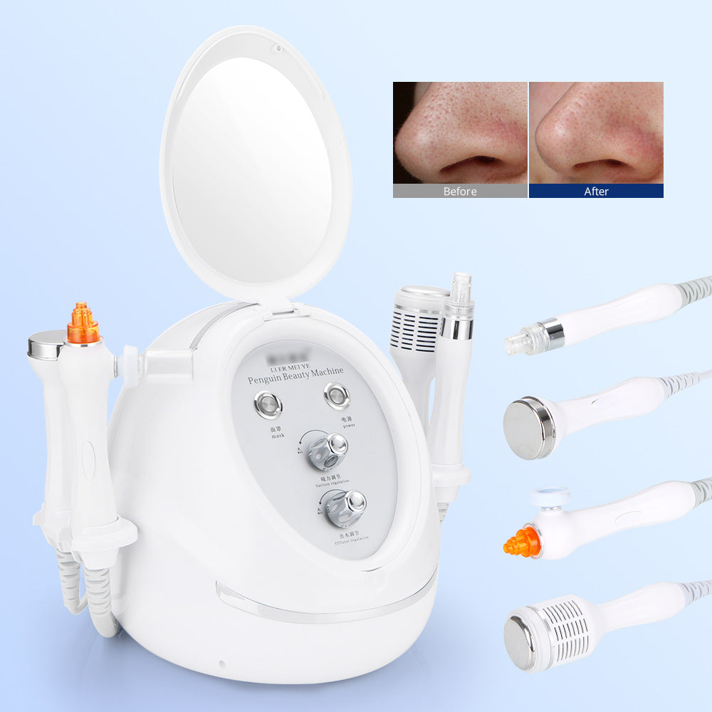 5 In1 Ultrasound Head Machine Skin Care Acne Removal Dermabrasion LED Mask - Suerbeaty