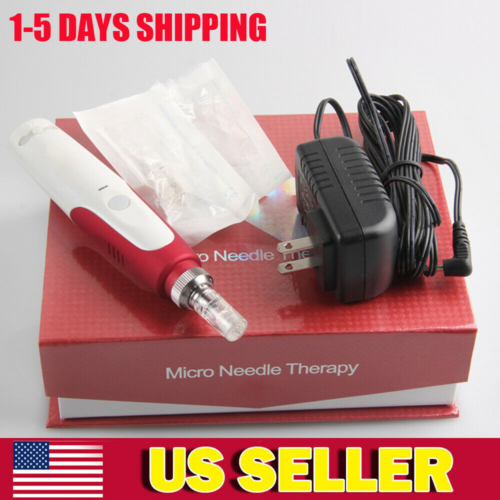 Electric Derma Pen Micro Needle Stamp Auto Anti Aging Skin Facial Care - Suerbeaty
