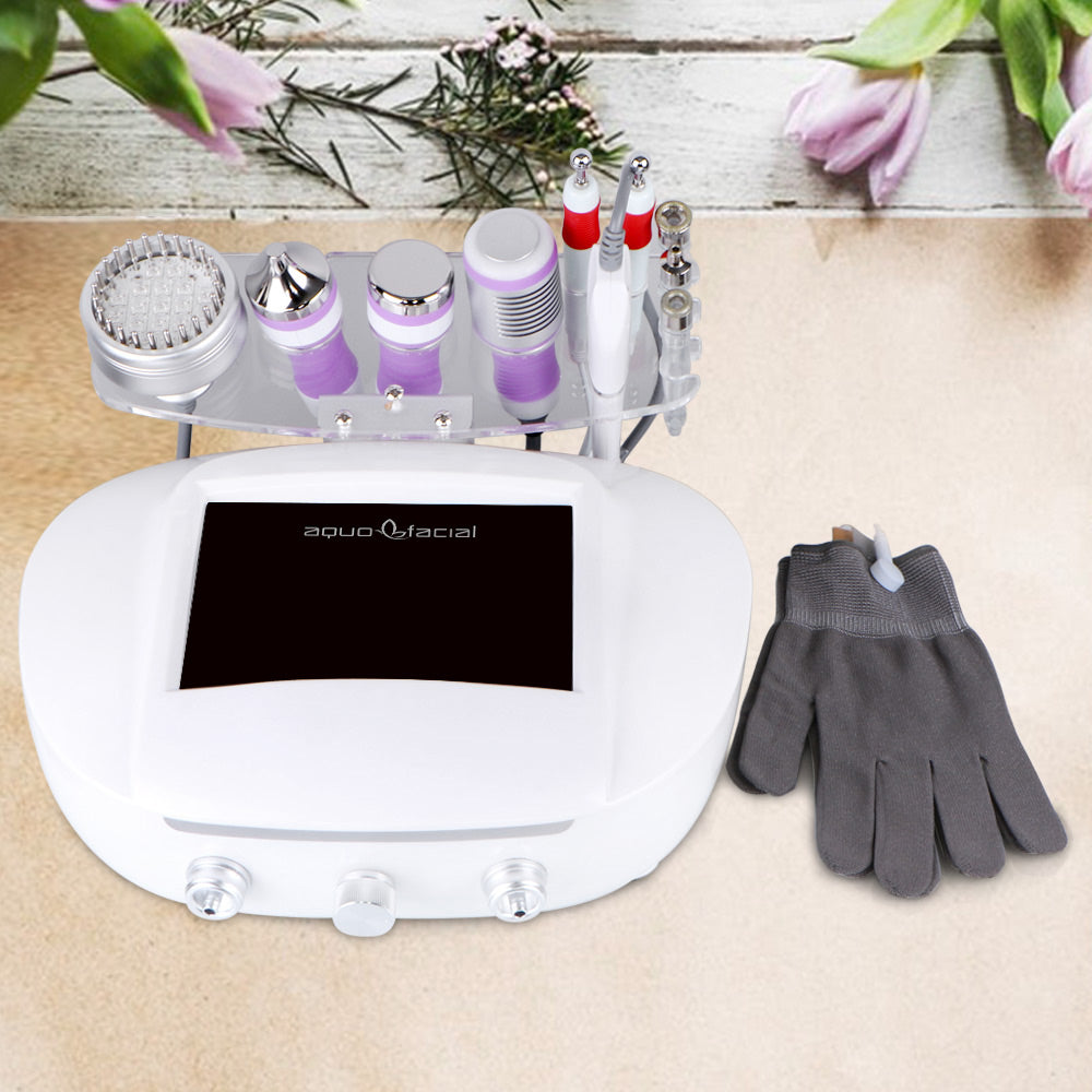 6in1 Microdermabrasion Ultrasonic Cold Hammer Bio Galvanic Facial Beauty Machine - Suerbeaty