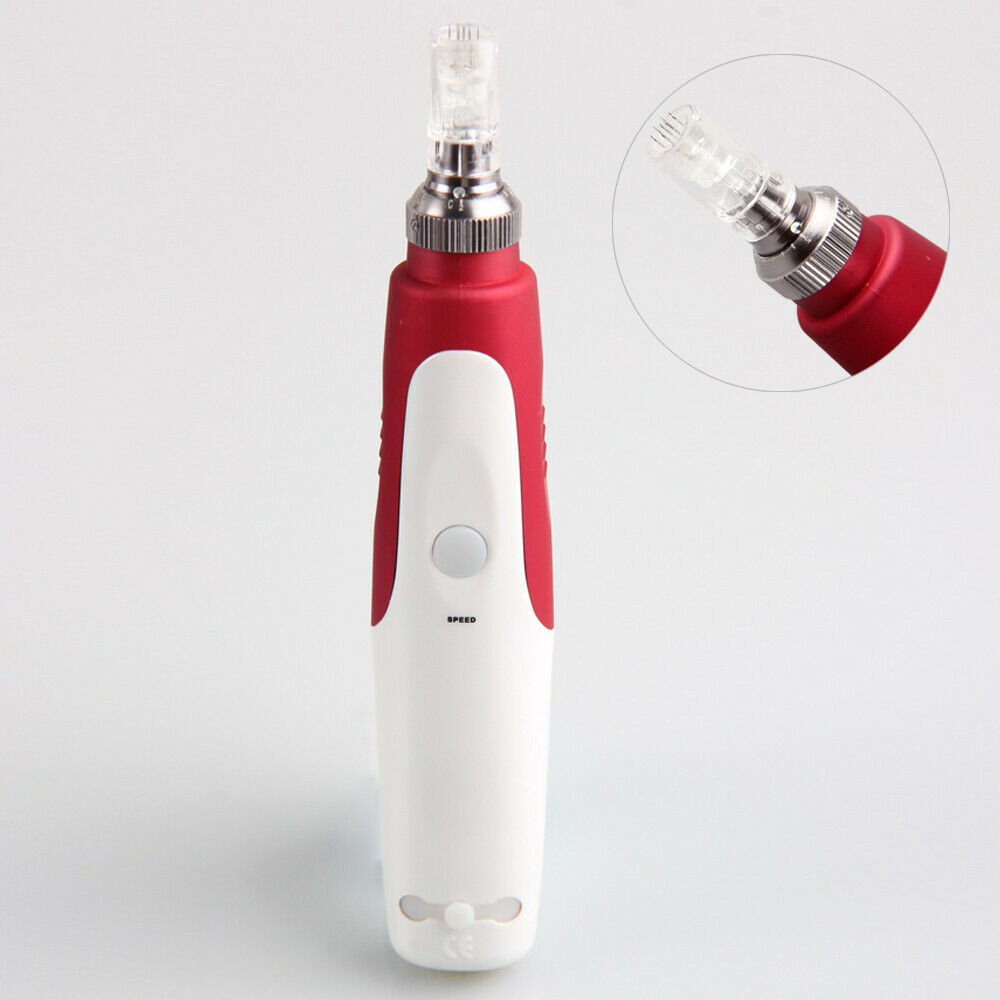 Electric Derma Pen Micro Needle Stamp Auto Anti Aging Skin Facial Care - Suerbeaty
