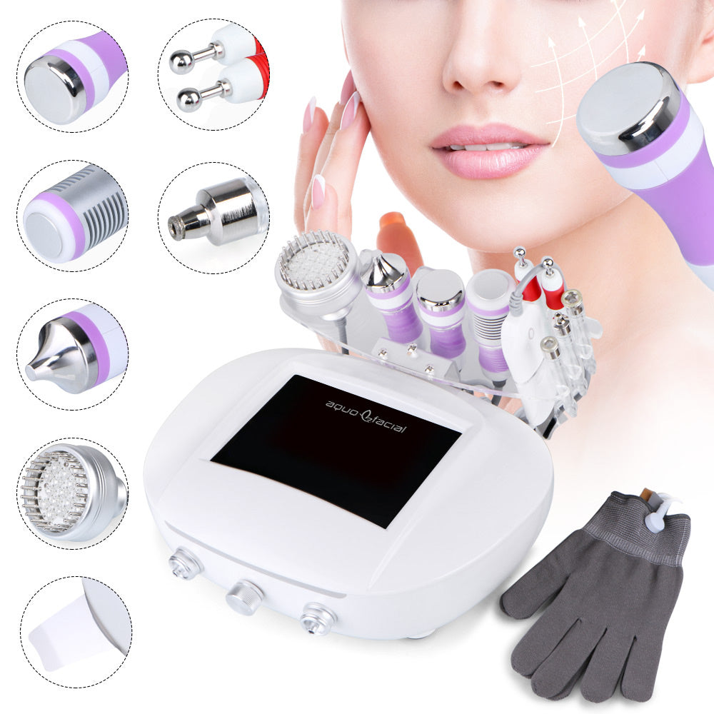 6in1 Microdermabrasion Ultrasonic Cold Hammer Bio Galvanic Facial Beauty Machine - Suerbeaty