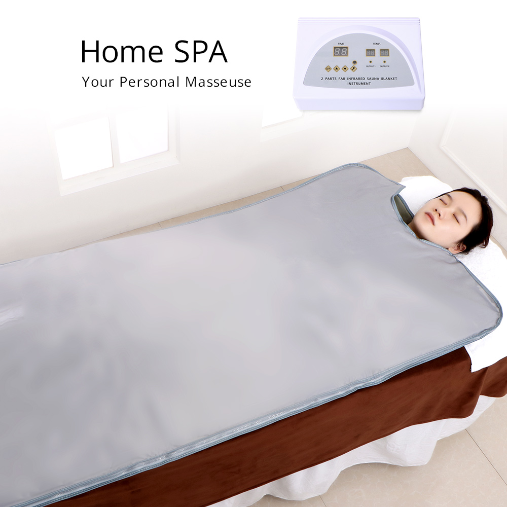 2 Zones Newest FIR Far Infrared Sauna Slimming Blanket Weight Loss - Suerbeaty