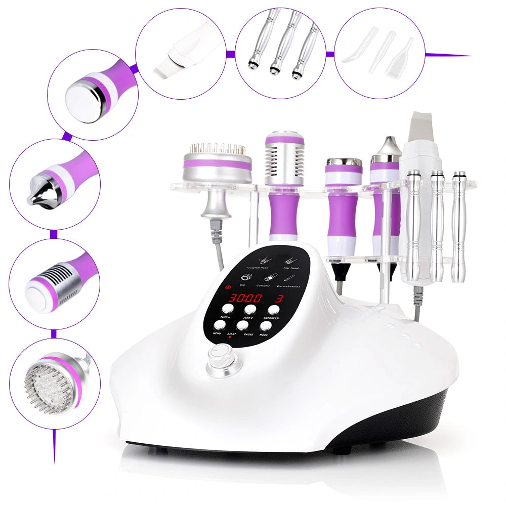 6 IN 1 Face Ultrasonic Photon & Micro Current Hot&Cold Beauty Machine - Suerbeaty