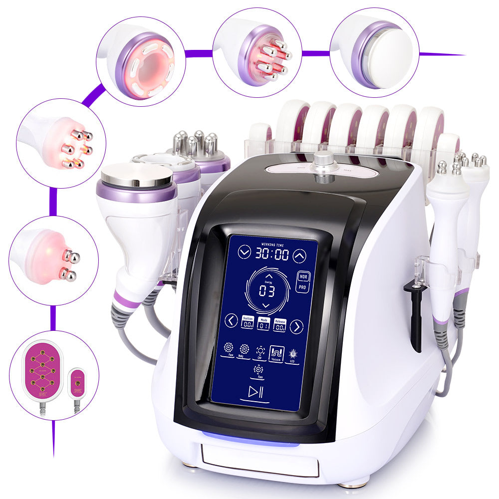 New 6 In 1 Ultrasonic Cavitation Vacuum RF Body Slimming Machine Home Spa Use - Suerbeaty