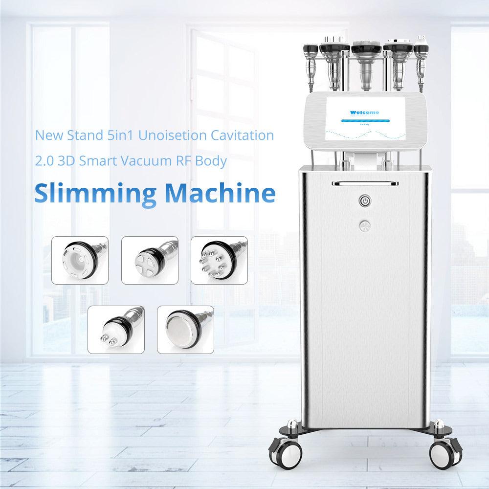 New Stand 5in1 Unoisetion Cavitation 2.0 3D Smart Vacuum RF Body Slimmin Machine - Suerbeaty