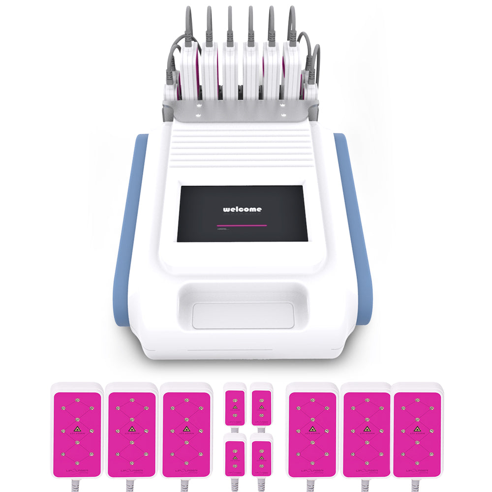 Best 6 Big+4 Small Paddles 5mw X 68 Diode LED Lipo Laser Body Contouring S Shape Machine - Suerbeaty