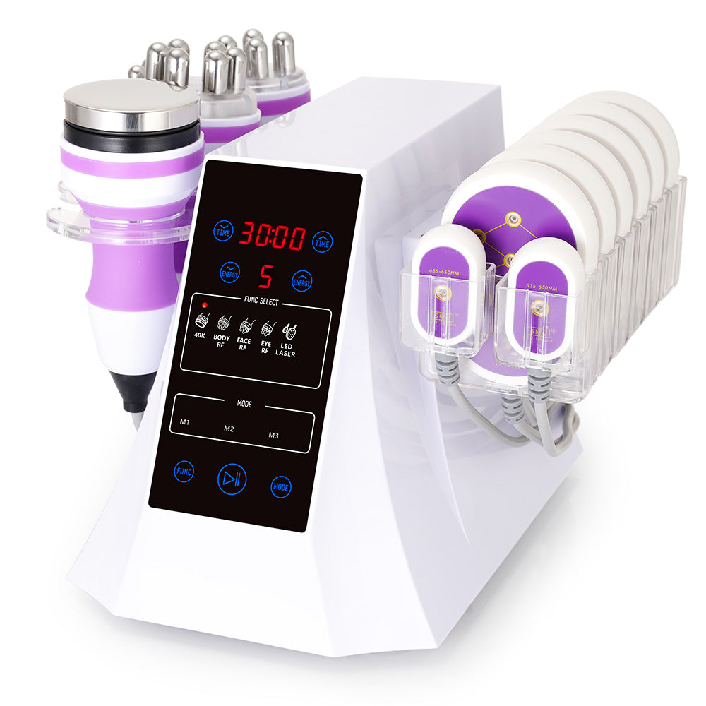 5 IN 1 40k Fat Cavitation Liposuction Machine RF Weight Loss Lipo Laser Slimming - Suerbeaty