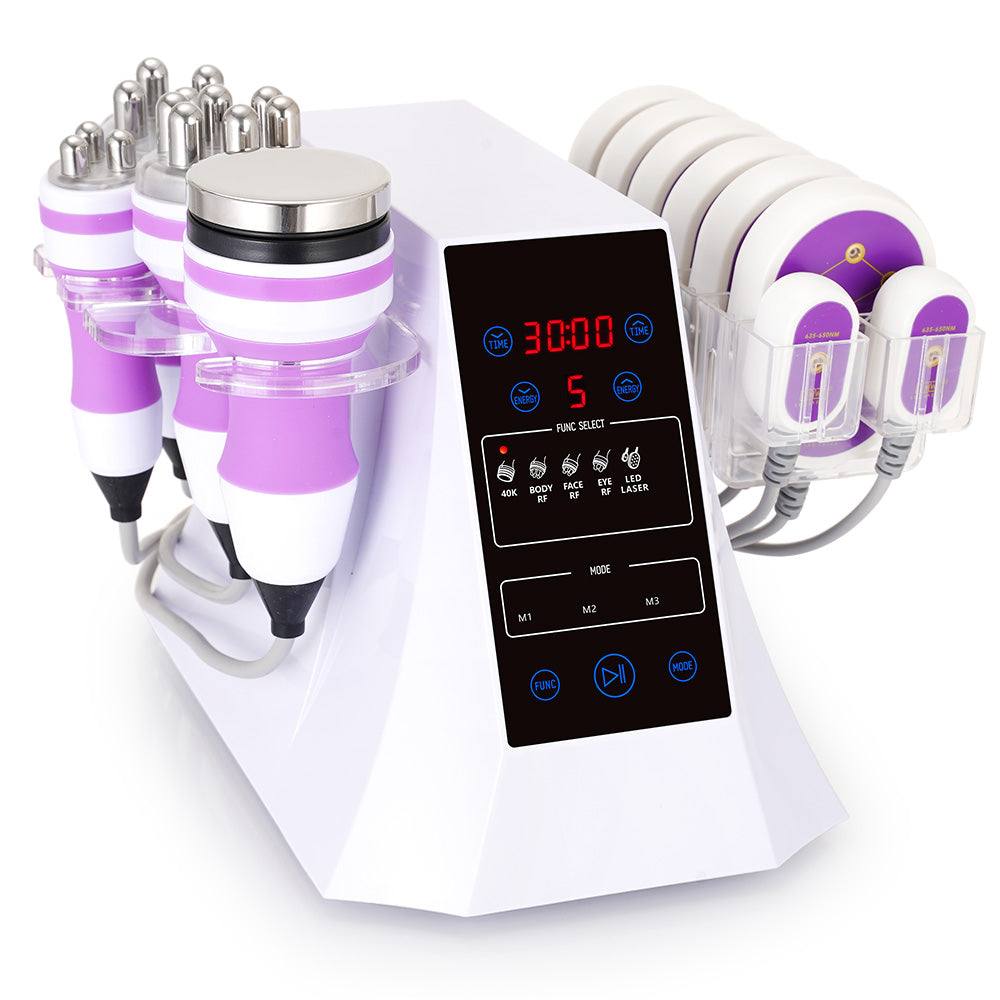 5 IN 1 40k Fat Cavitation Liposuction Machine RF Weight Loss Lipo Laser Slimming - Suerbeaty