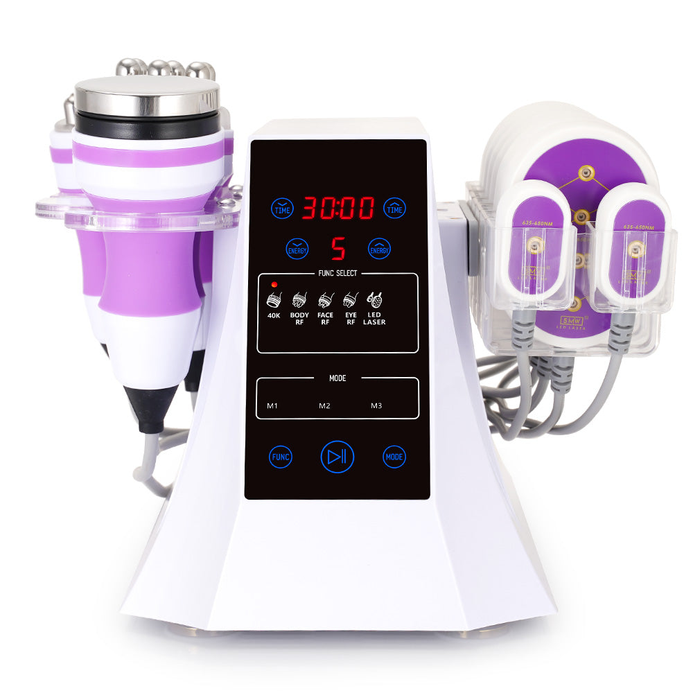 5 IN 1 40k Fat Cavitation Liposuction Machine RF Weight Loss Lipo Laser Slimming - Suerbeaty