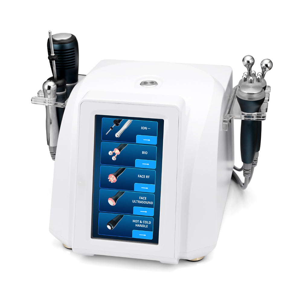 5in1 Skin Lifting Facial Care Microcurrent Ultrasonic Hot&Cold Hammer Machine - Suerbeaty