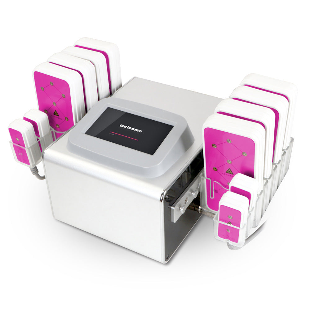 New 650NM LED Laser 5MW LED Laser Slimming Machine 8big 4 Small Pads 440MW - Suerbeaty