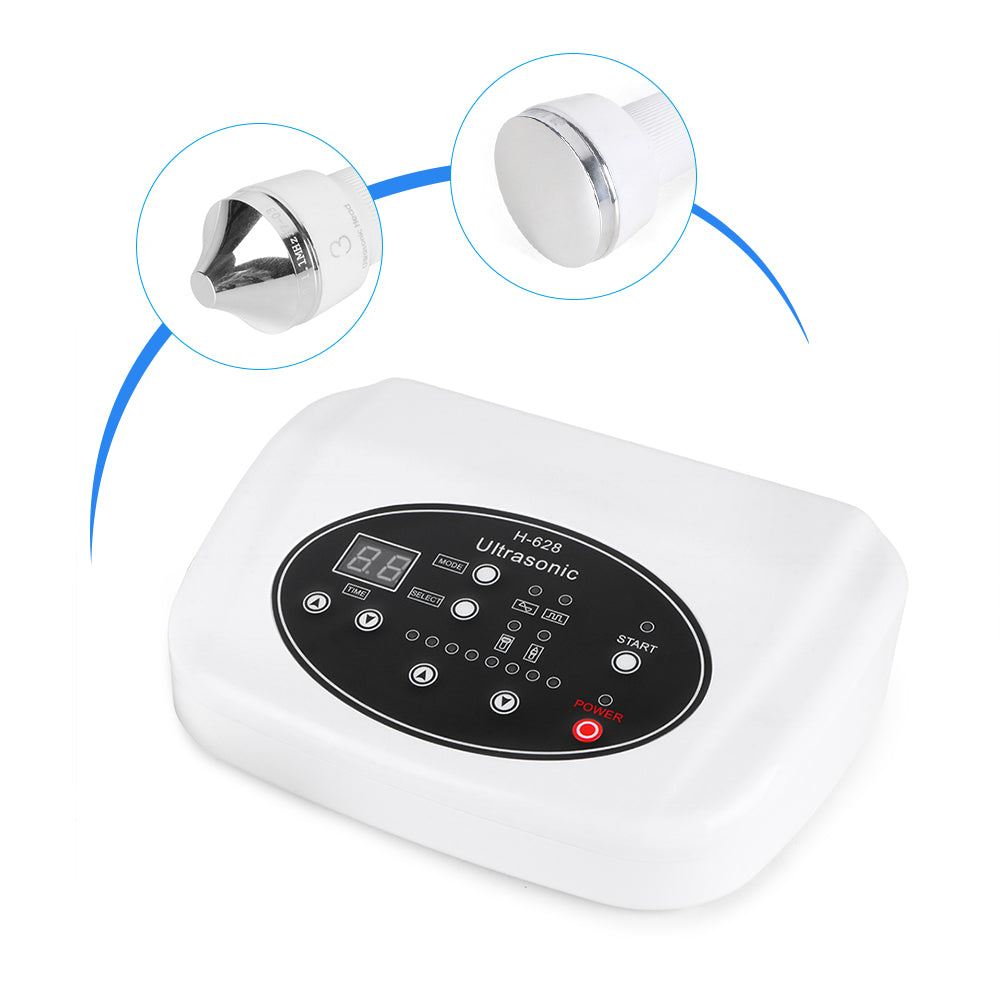 2 Probes Ultrasound Facial Body Skin Massager Therapy Ultrasonic Beauty Machine - Suerbeaty