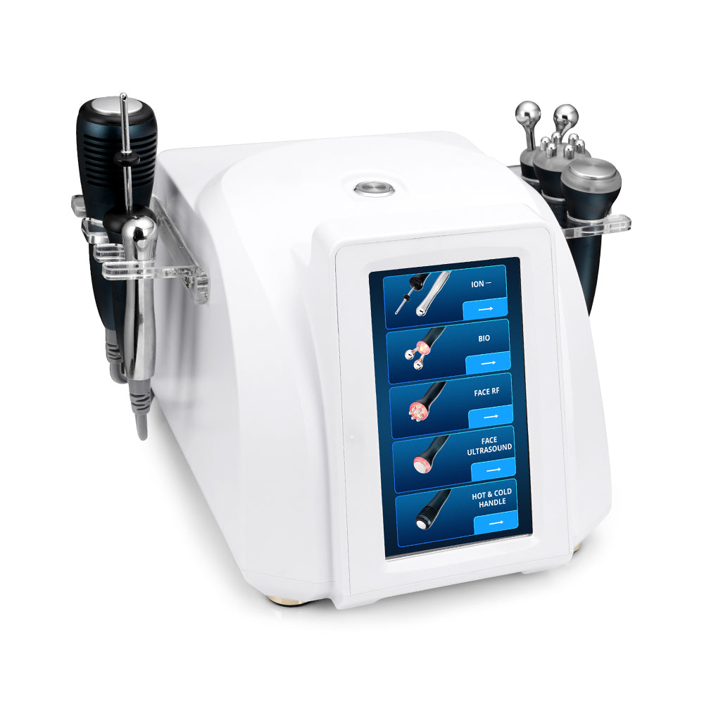 5in1 Skin Lifting Facial Care Microcurrent Ultrasonic Hot&Cold Hammer Machine - Suerbeaty