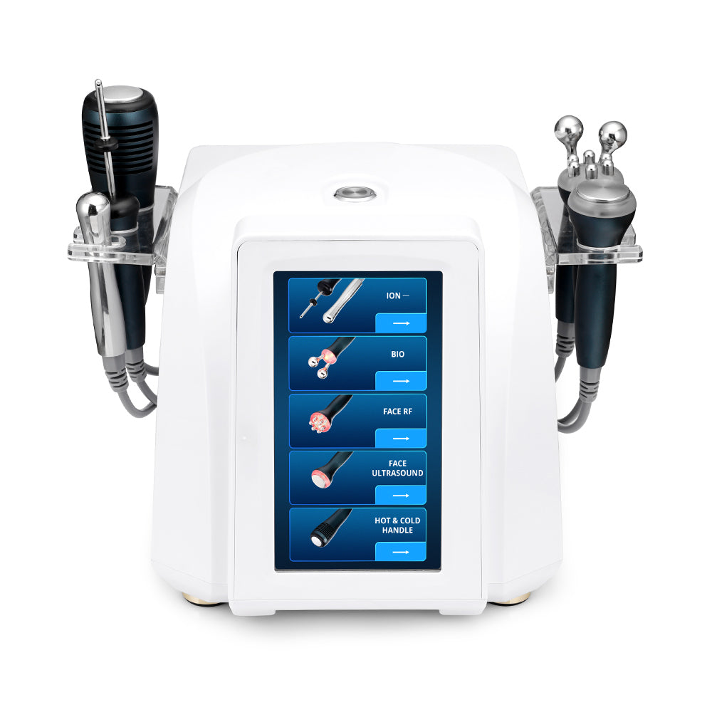 5in1 Skin Lifting Facial Care Microcurrent Ultrasonic Hot&Cold Hammer Machine - Suerbeaty