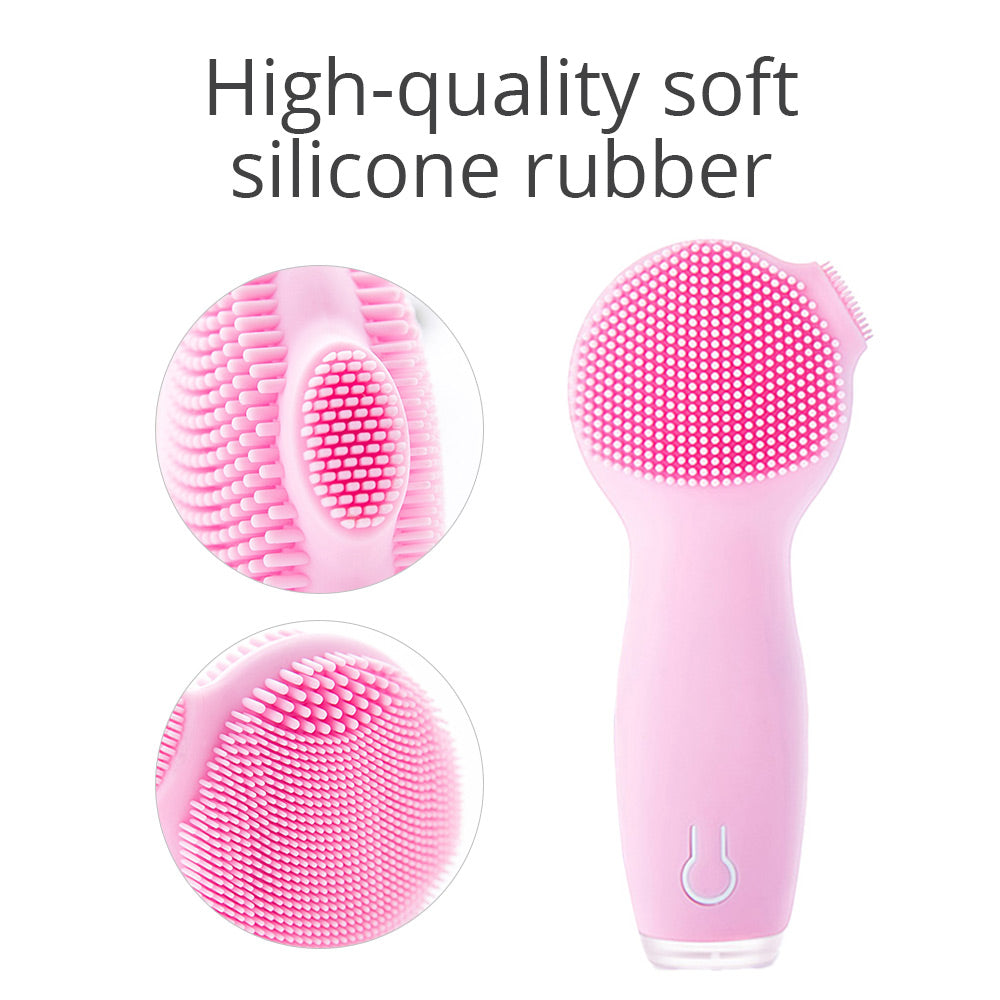 Chargable Handheld Silicone Facial Cleansing Device Waterproof Home Use - Suerbeaty