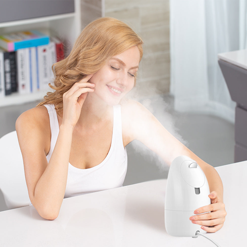 Facial Steamer Nano Ionic Hot Mist Face Steamer Home Sauna SPA Face Humidifier - Suerbeaty
