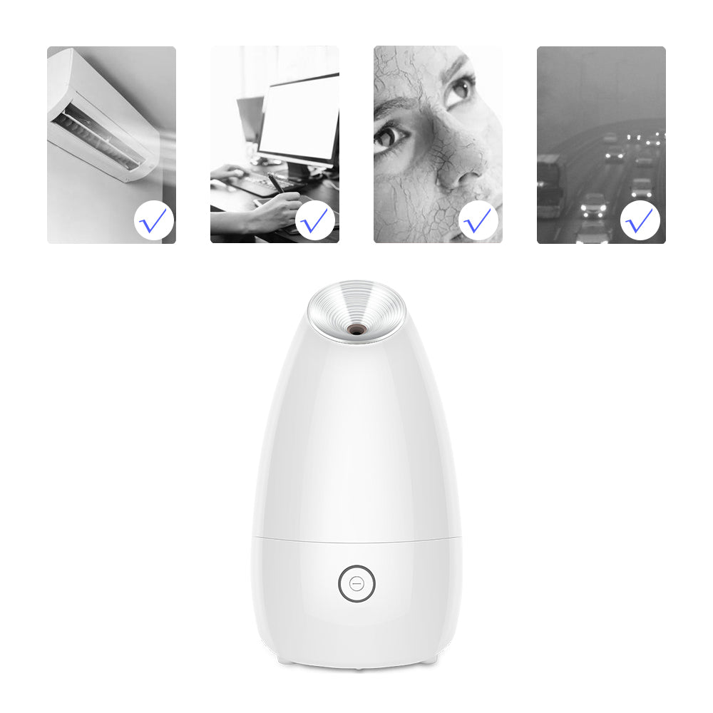 Facial Steamer Nano Ionic Hot Mist Face Steamer Home Sauna SPA Face Humidifier - Suerbeaty