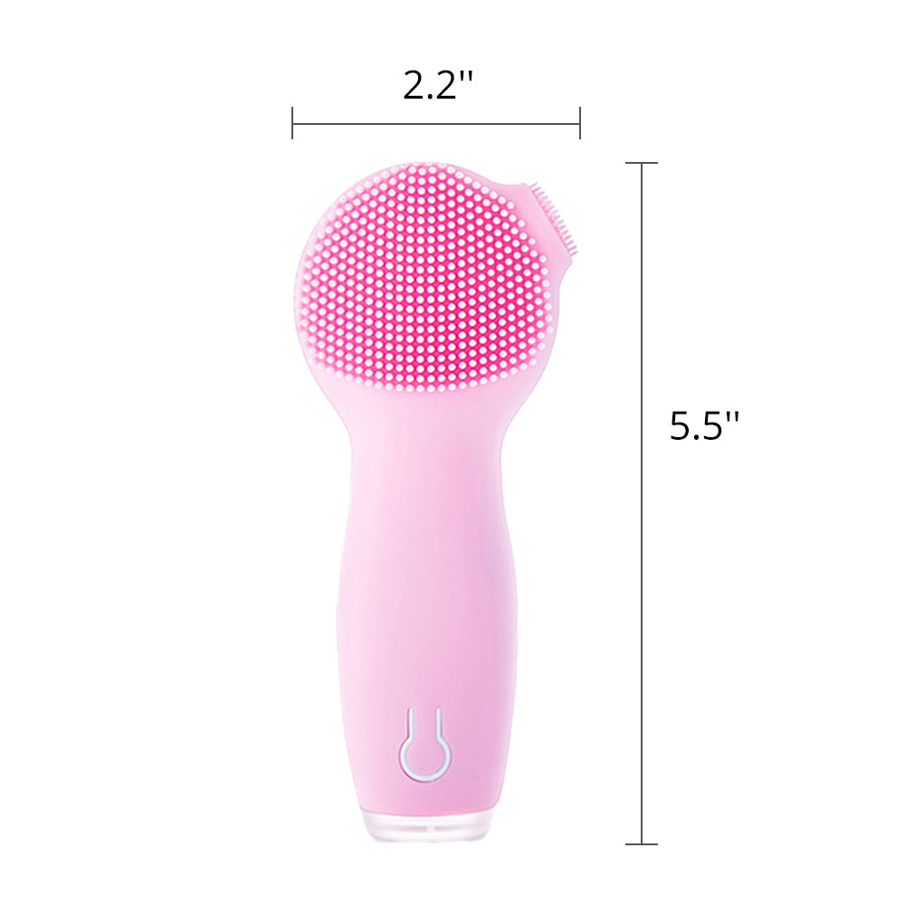 Chargable Handheld Silicone Facial Cleansing Device Waterproof Home Use - Suerbeaty